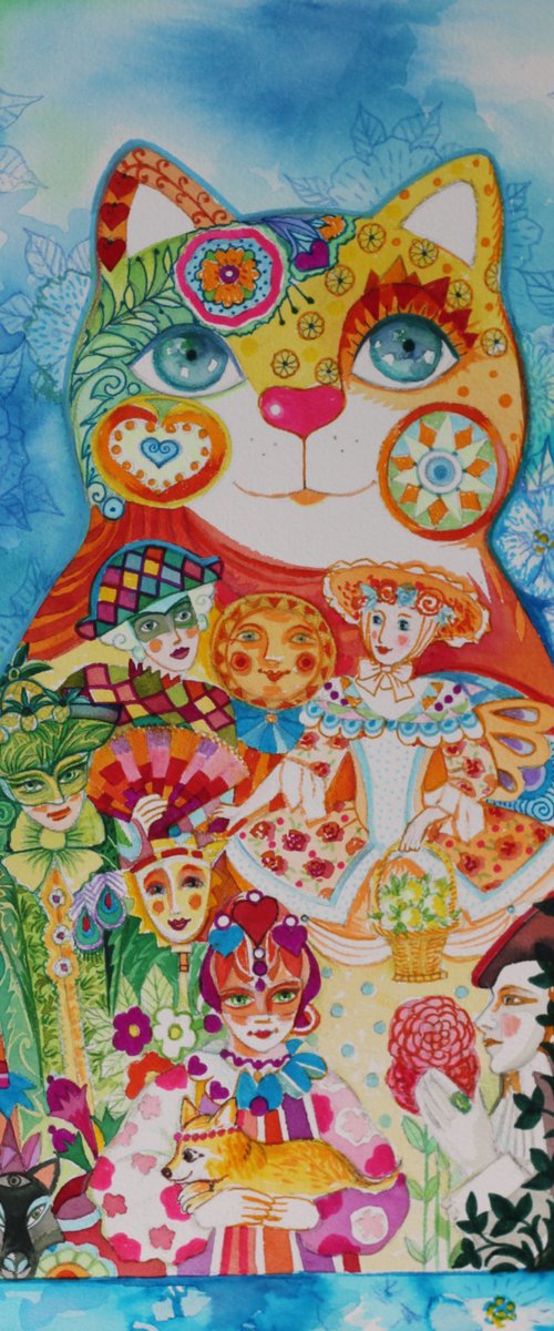 Carnival Cat by Oxana Zaika