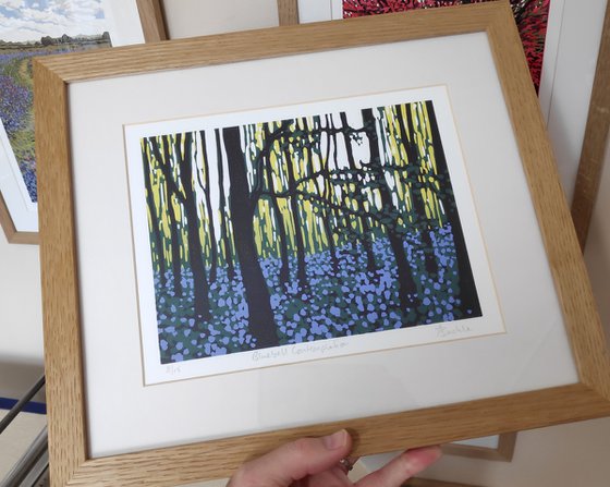 Bluebell Contemplation, framed