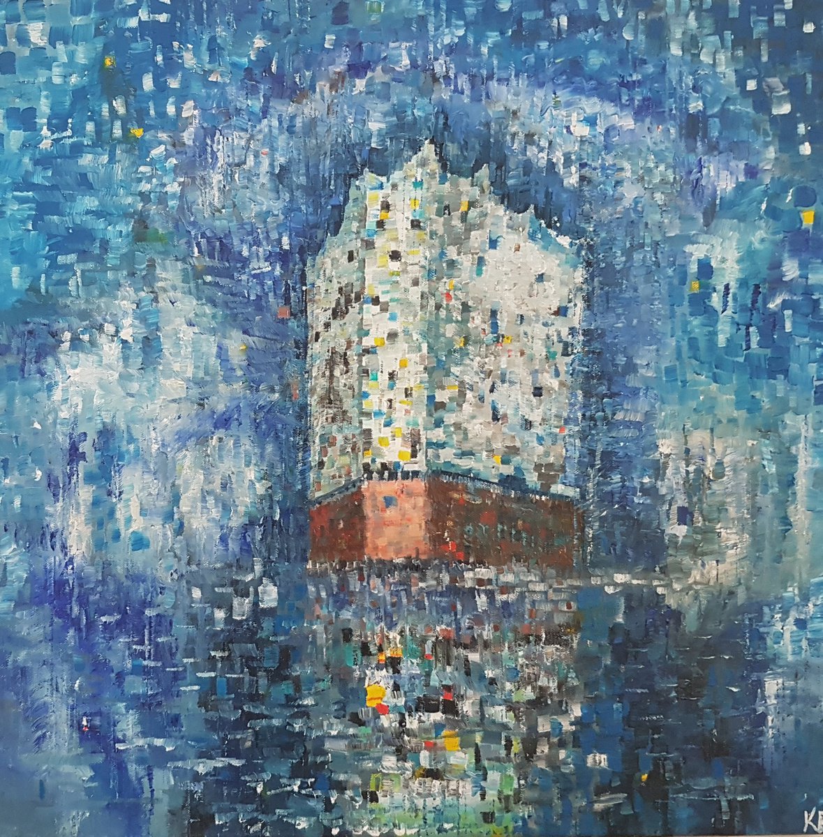 Hamburg Elbphilharmonie modern impressionism by Kathrin Floge