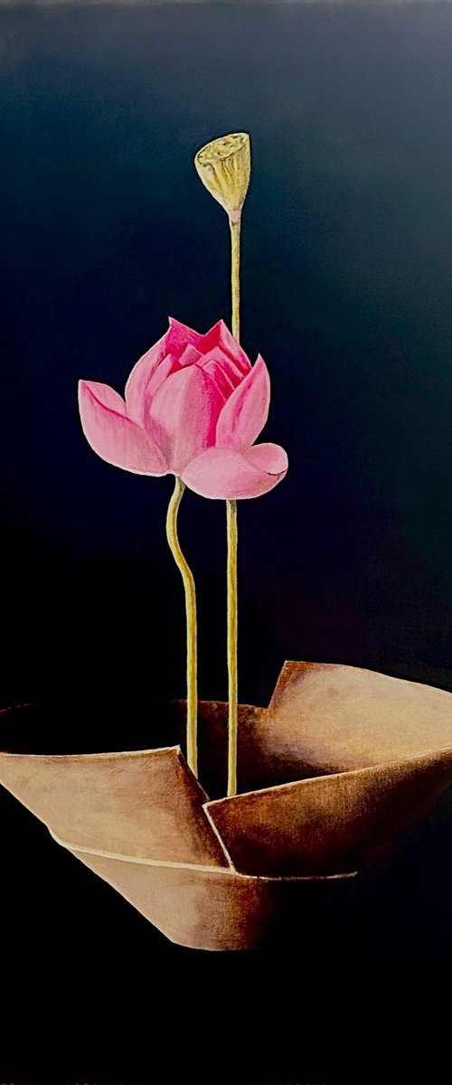 Ikebana: Lotus Flower by Kaz  Jones