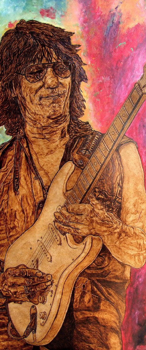 Jeff Beck by MILIS Pyrography