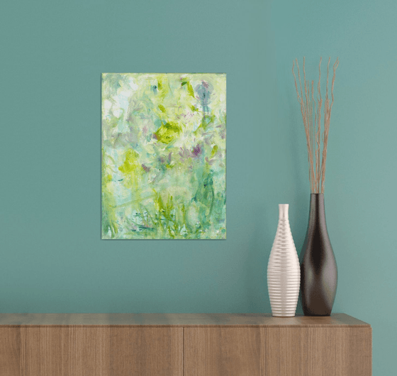 Floral Lullaby 33 - Flower Oil Painting by Kathy Morton Stanion
