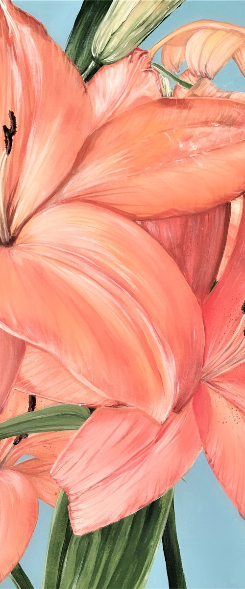 Where Flowers Bloom So Does Hope - Orange Lily by HSIN LIN