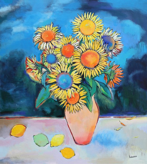 Sunflowers with Lemons