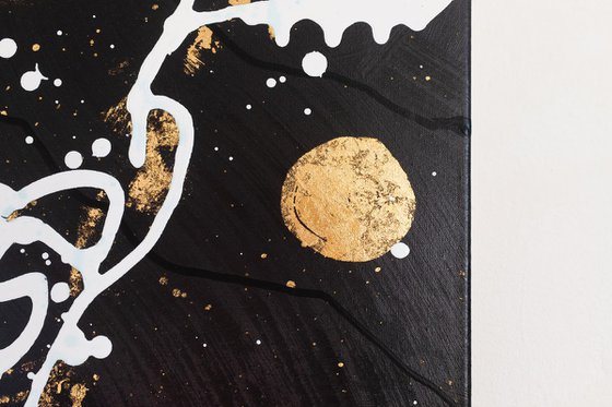 Gold Inside Me - Black Painting