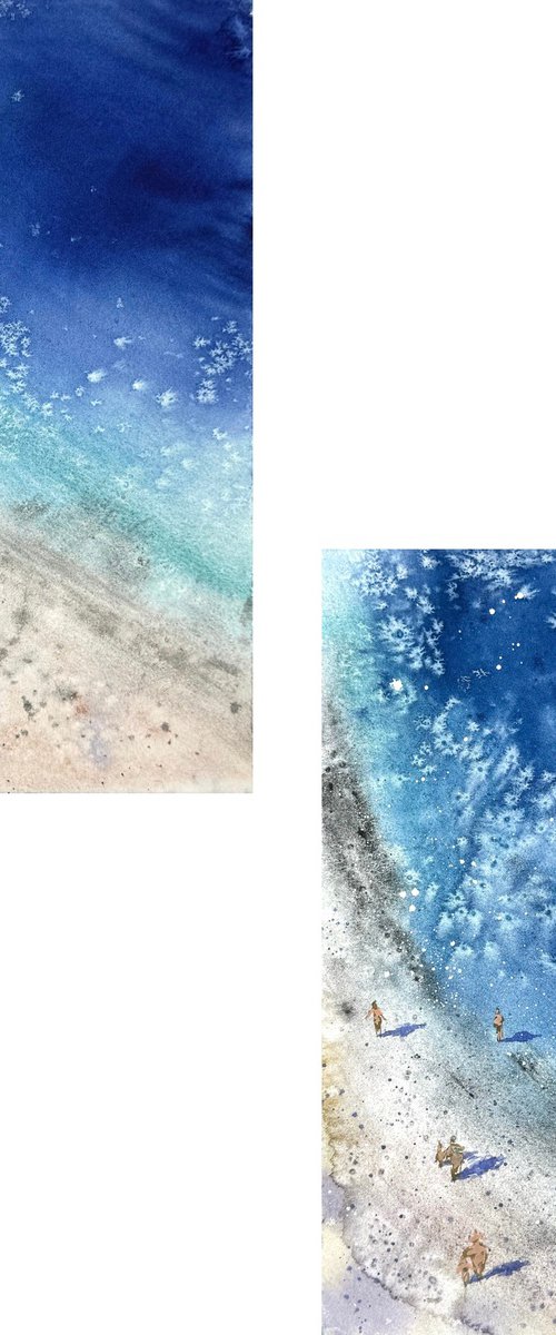 Coast of paradise Diptych by Yuliia Sharapova