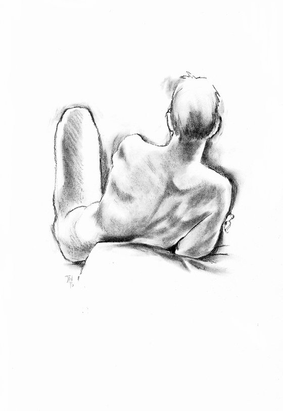 Male nude, back view