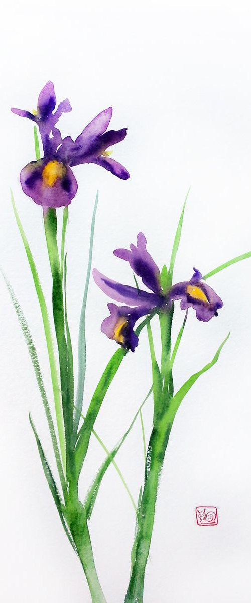!!! SPRING SALE !!! - Purple I by Olga Beliaeva Watercolour