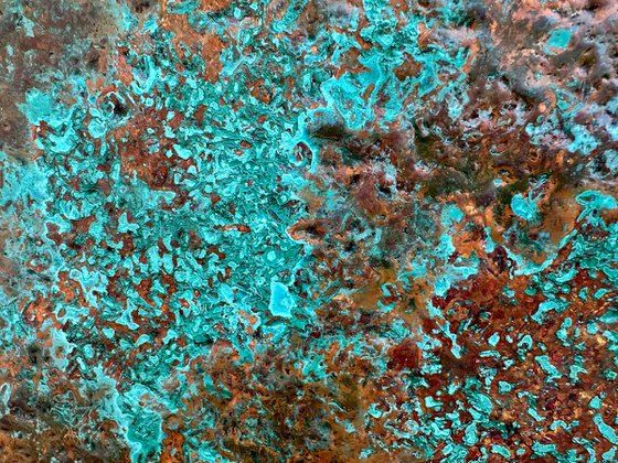 "Verdigris No. 1 " Copper Patina Wall Art