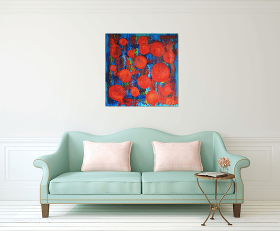 Abstract poppies