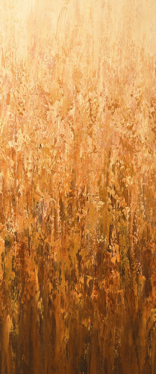 Golden Field - Abstract by Suzanne Vaughan