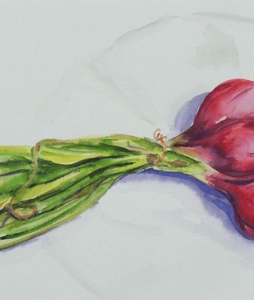 Red Onions by Krystyna Szczepanowski