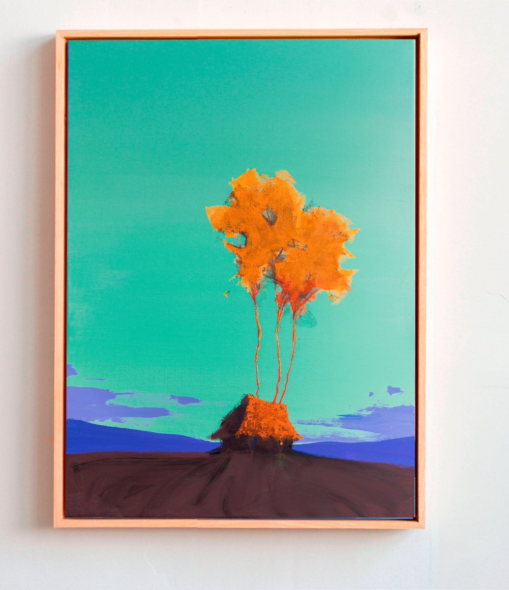  Amber Quiet Above The Plain By Bohdan Katolyk, 20 X 28, Artwork For Sale On Artfinder