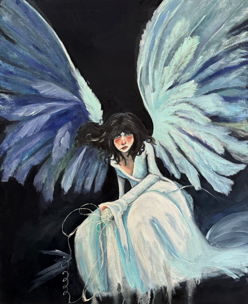 Impressionistic Portrait Oil Painting By Lola Jovan, 26 X 32", Remember Everything, Original Artwork