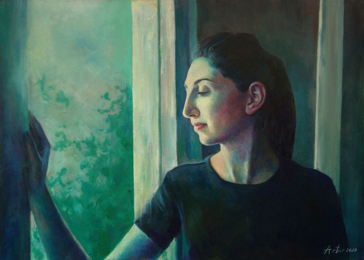 Girl by the window by Artur Mkhitaryan
