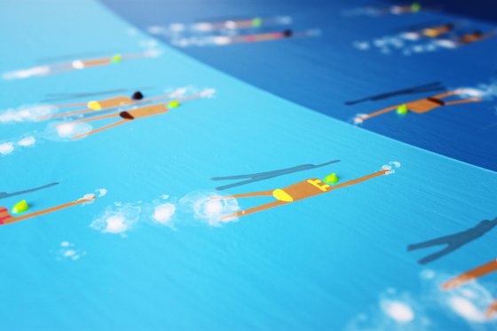 Swimmers 370 in Neaples blue waters
