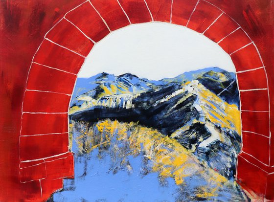 Great Wall after a photo by Liu Xiyang