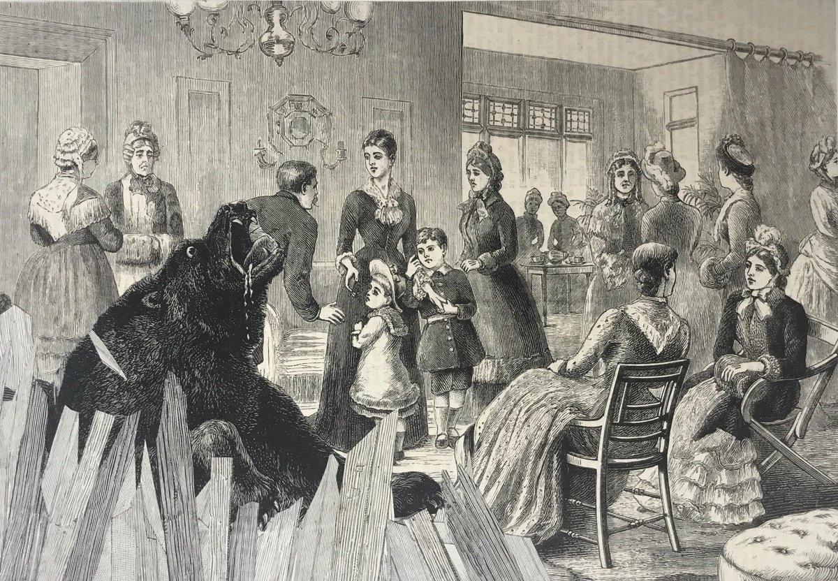 Surrealistic Portrait Collage By Tudor Evans, 9 X 6", Bear At The Party, Original Artwork