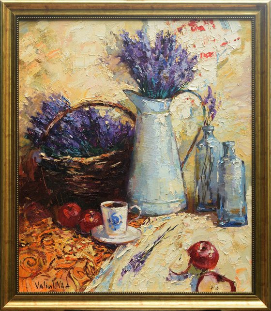 Lavender Still Life Painting