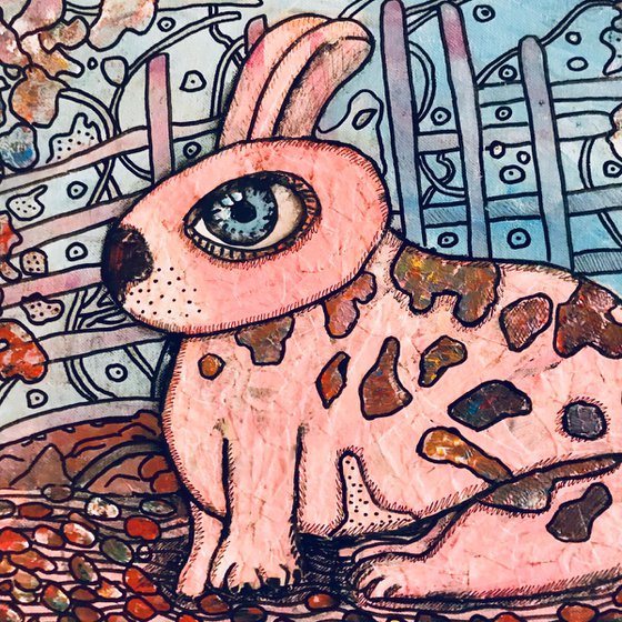 Pink rabbit