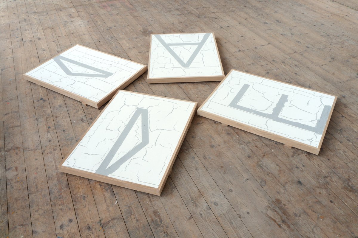 Abstract Painting By Johan Soderstrom, 102 X 33, #268 Letters, Original Artwork