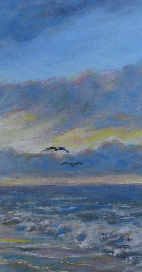 Sunrise Glow - oil on 8X10 canvas by Kathleen McDermott