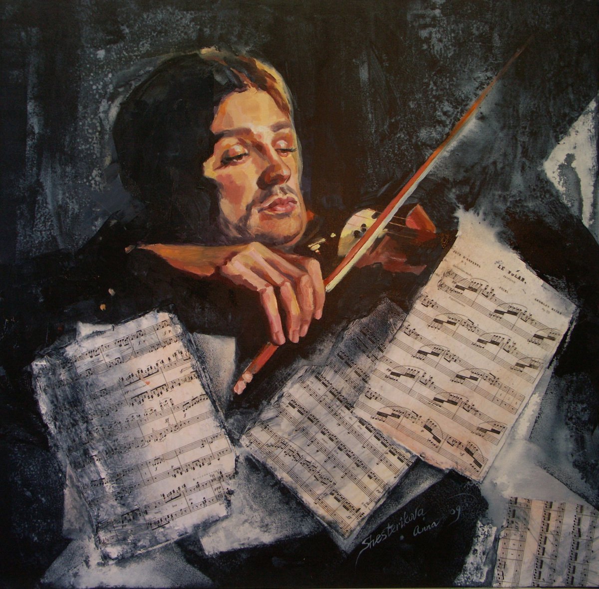 The Violinist by Anna Shesterikova
