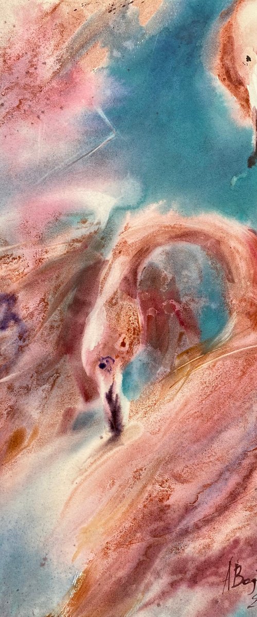 Flamingo Duet by Anna Boginskaia
