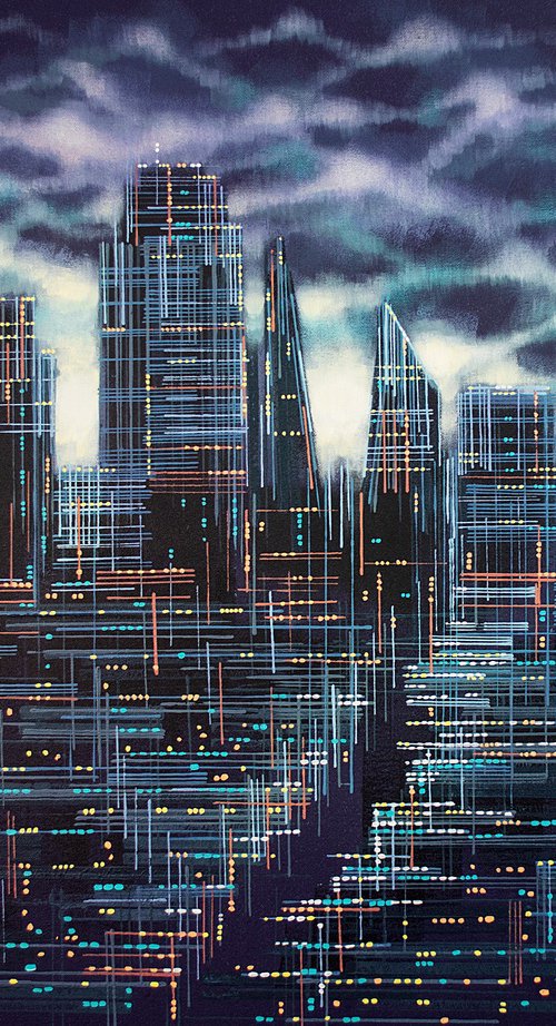 London Skyline Night by Marc Todd