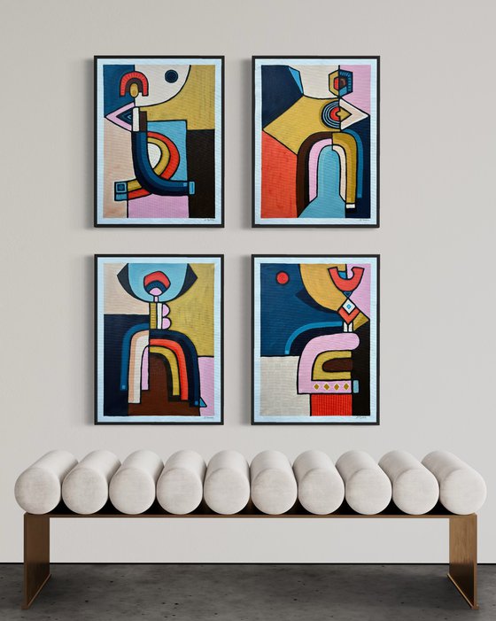 The Four Dancers (Set of 4)