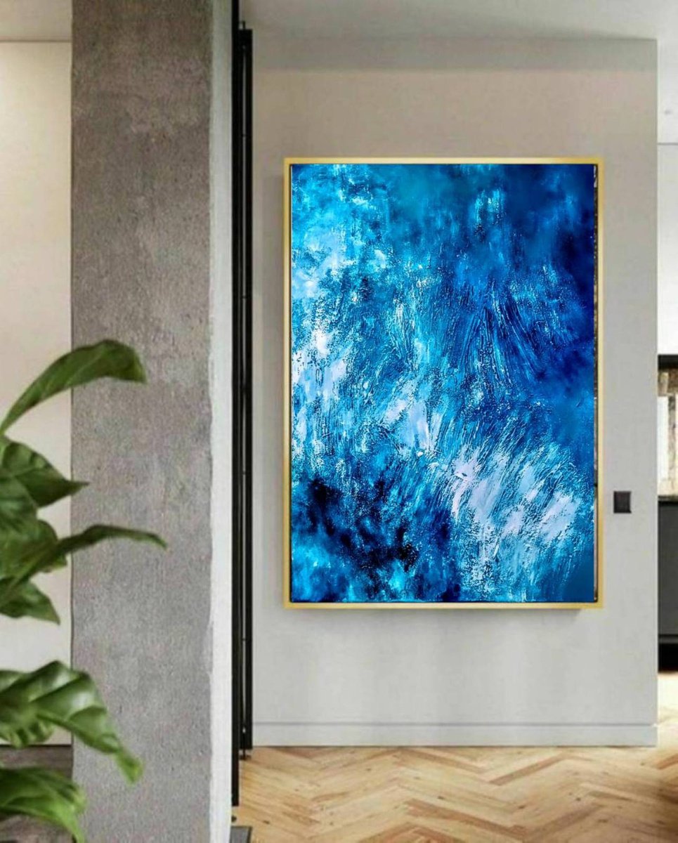 Ocean Floor 70x100cm Abstract Textured Painting by Alexandra Petropoulou