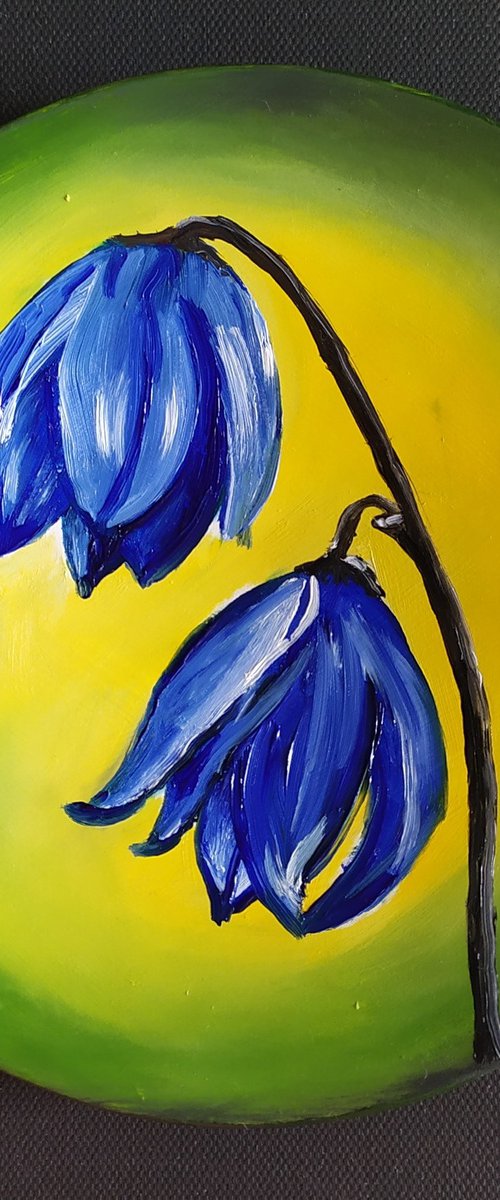 Blue flowers by Nataliia Plakhotnyk