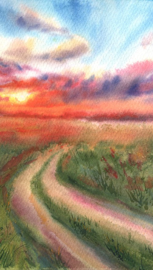 Sunset Path by Maryna Boiko