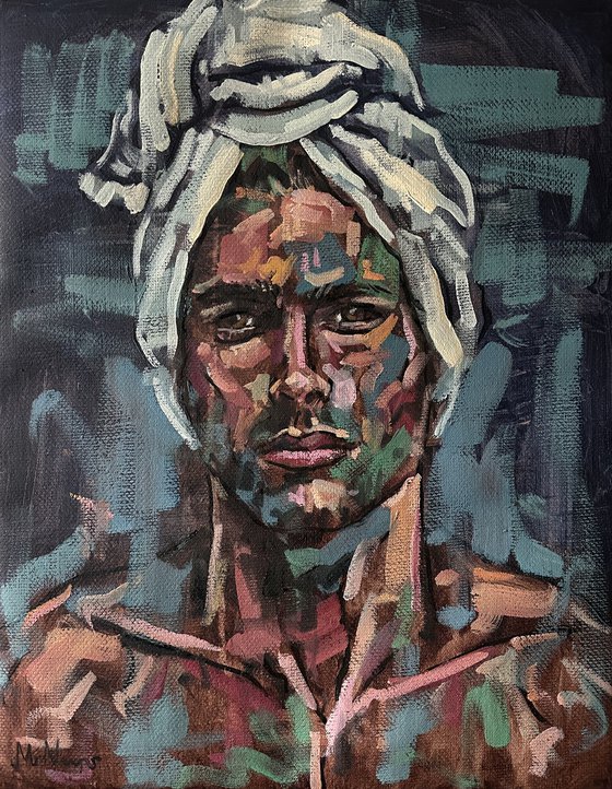 Man with towel