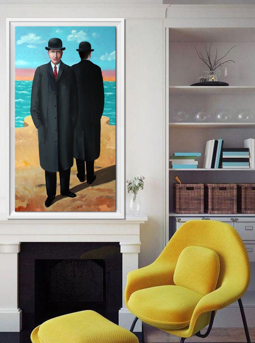 Surrealistic Acrylic Painting , -For Magritte 03- By Mir-Jan, 22 X 39, Artwork For Sale On Artfinder