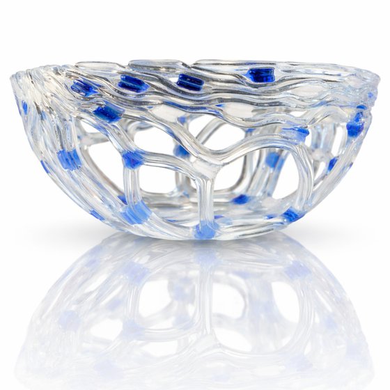 Soft Blue Fused Glass Vessel