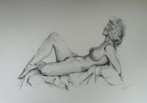 Nude, The Debutante. by Mel Davies Original Art