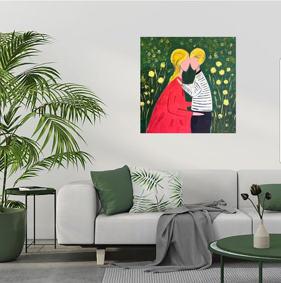 Mother Son Original Painting