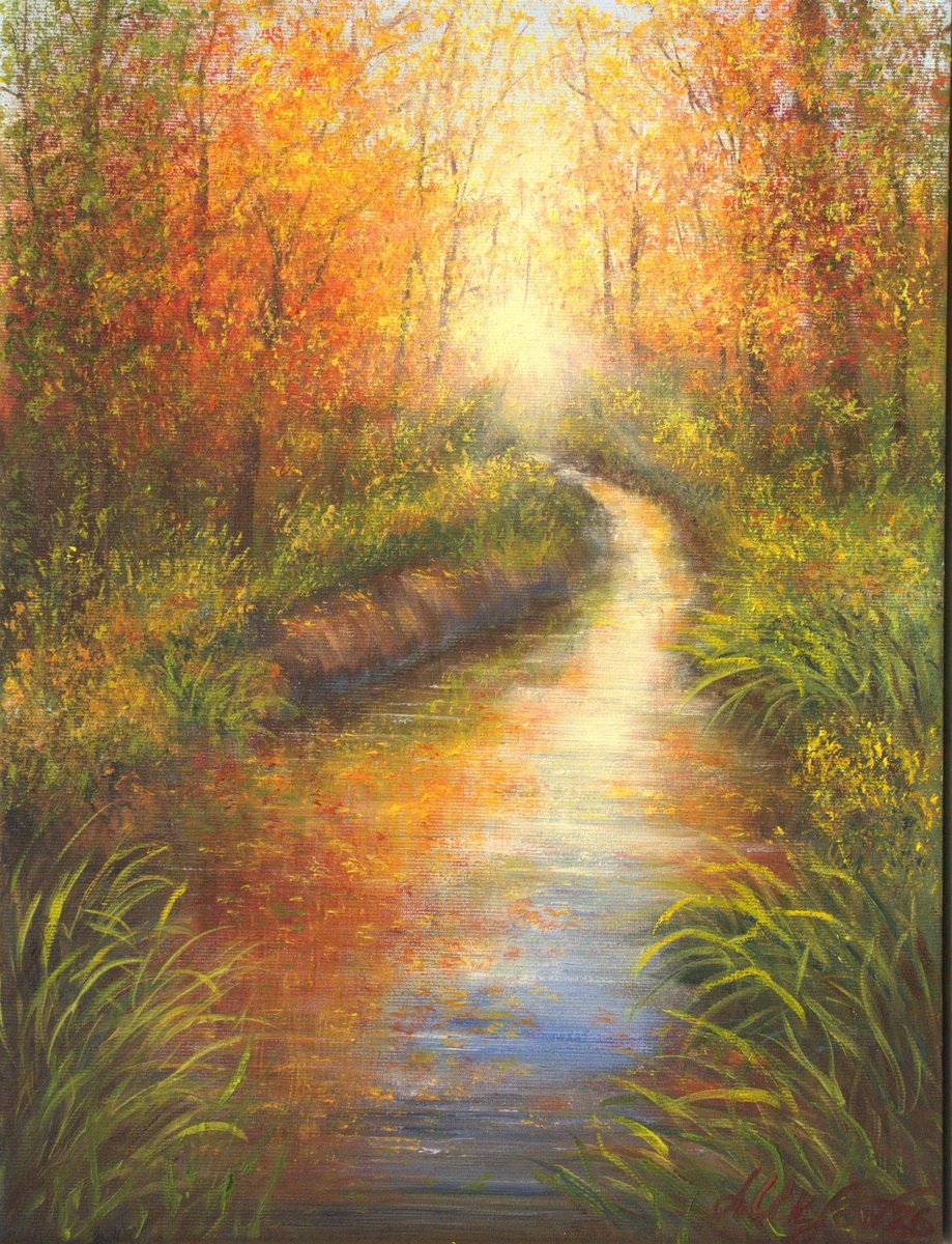 Photorealistic Oil Painting , Autumn Colors By Ludmilla Ukrow, 12 X 16, Artwork For Sale On Artfinder