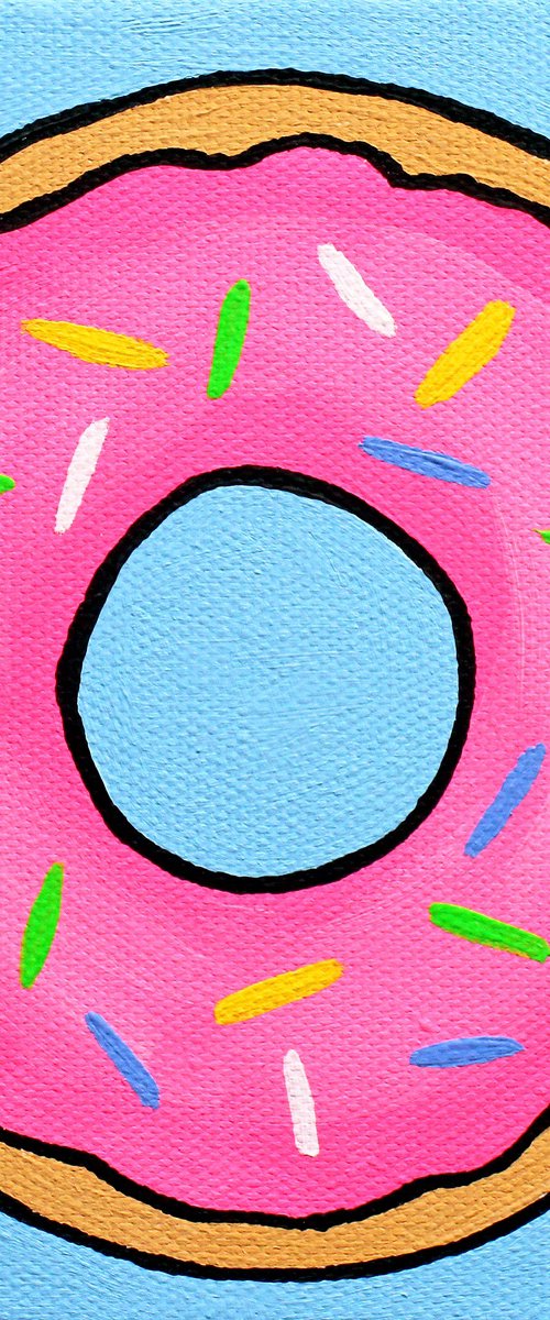 Donut Pop Art Painting by Ian Viggars