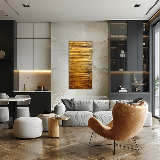 Golden Fire 50x100x2 cm