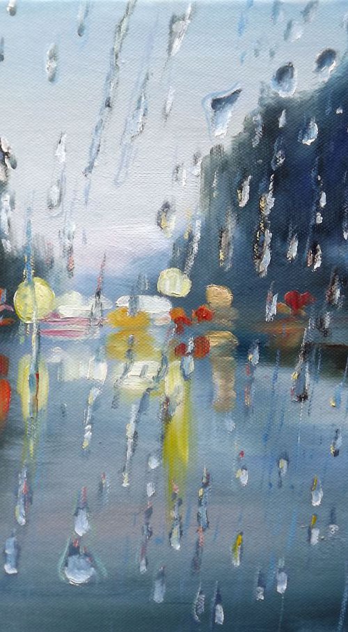 Rain Behind The Window by Dalia Barke