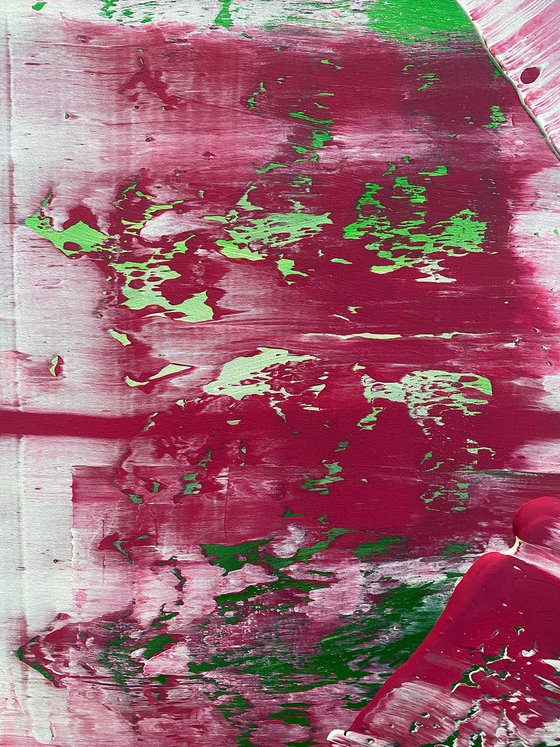"Wiped Away" - Original PMS Abstract Acrylic Painting On Canvas - 16" x 20"