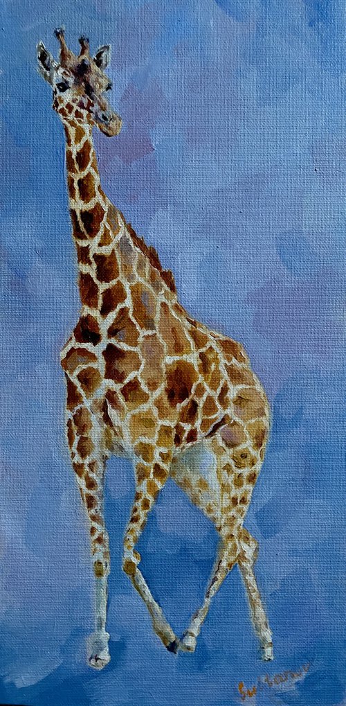 Giraffe’s portrait by Elvira Sultanova