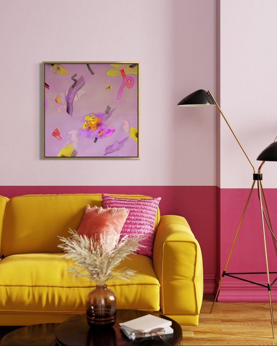 Acid romantic - Abstract large watercolor