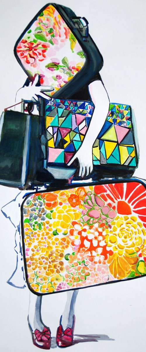 Traveler / 70 x 50 cm by Alexandra Djokic
