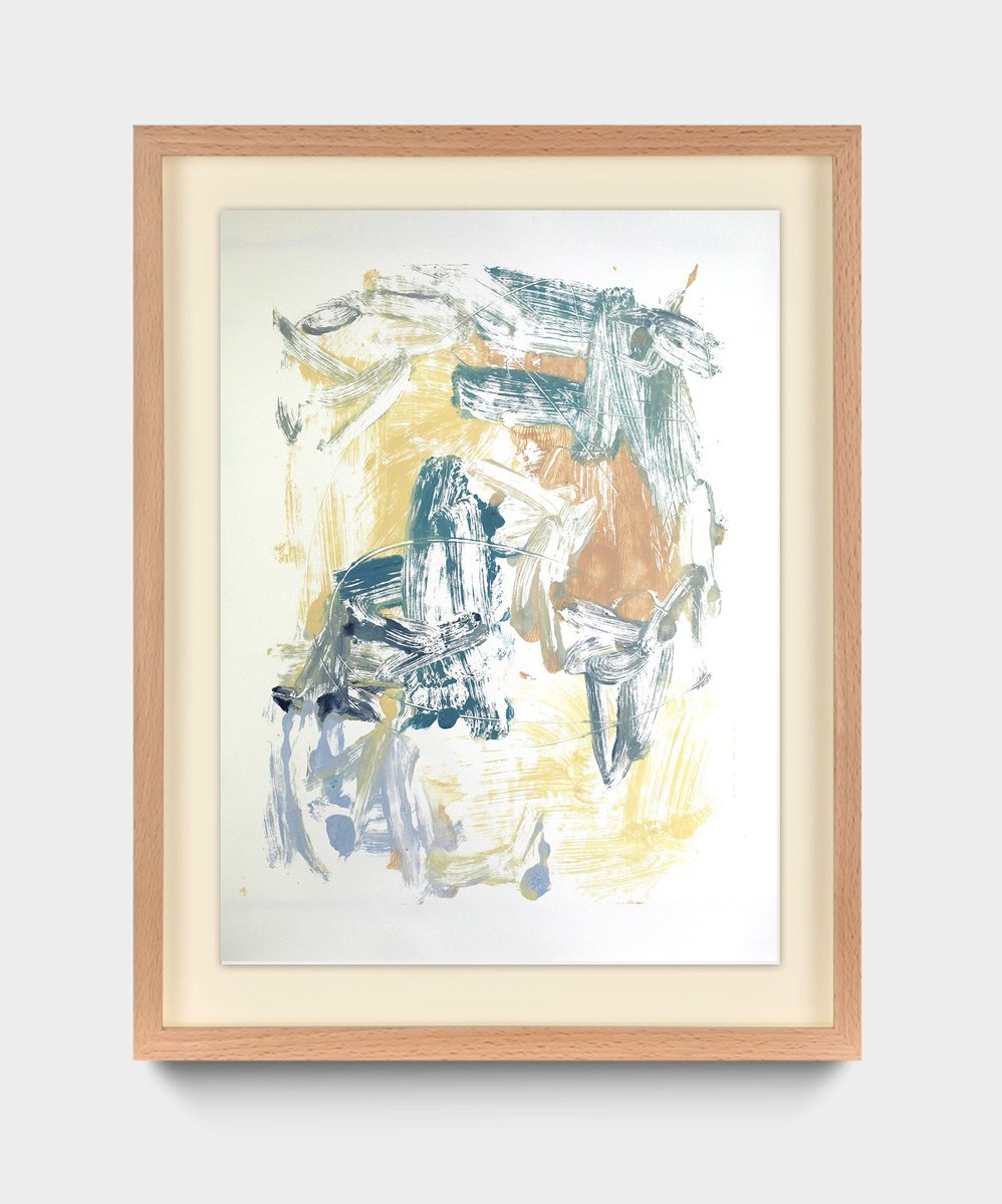 Abstract Limited Edition Print By Hugh Abernethy, 24 X 30, Scee 6, Original Artwork