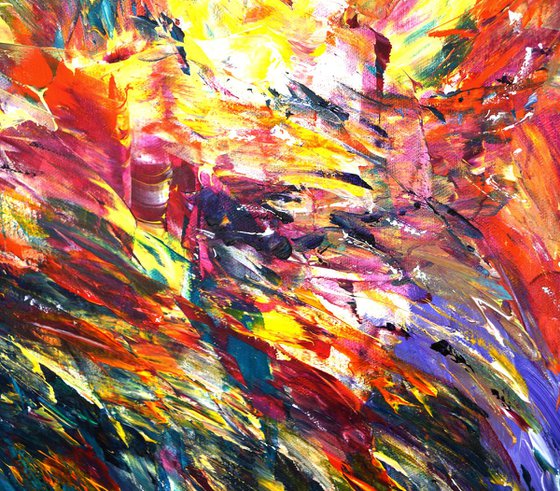Turquoise Abstraction XL 1