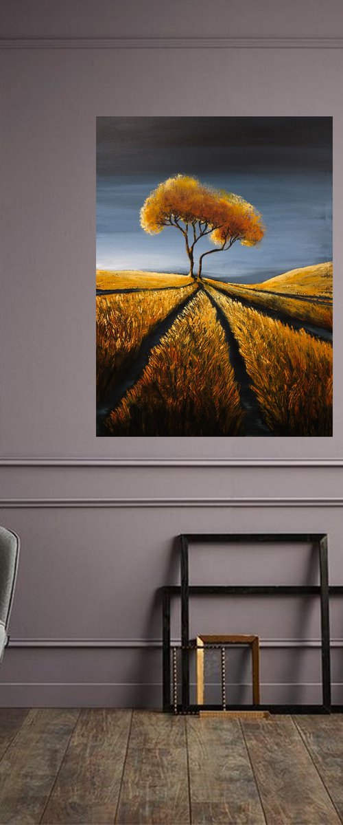 Autumn Sunrise -  Fields and Colors Series by Danijela Dan