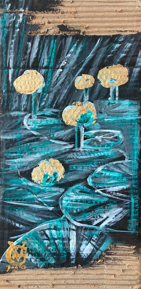 Impressionistic Botanical Painting By Valeria Golovenkina, 9 X 17", New Experience #1, Original Artwork